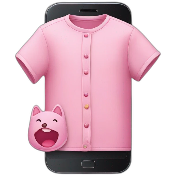 smartphone with the image of children's clothes emoji