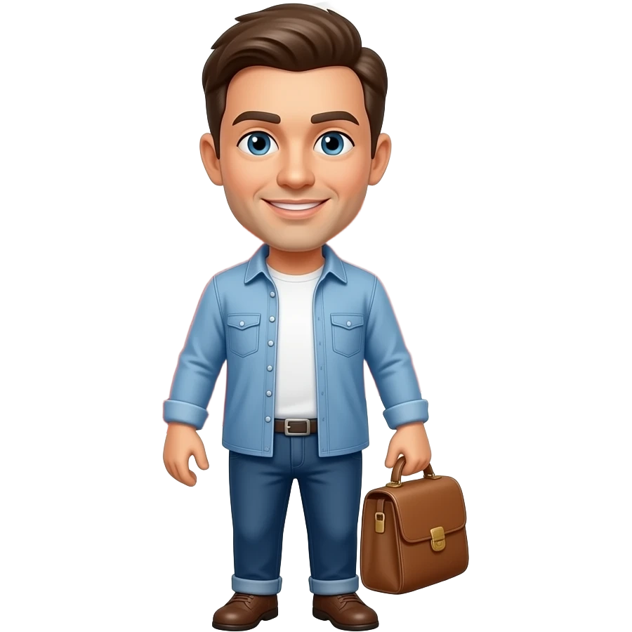 Hombre viajo con bandera de chile atras emoji