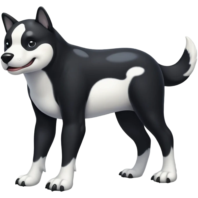 orca with dog legs emoji