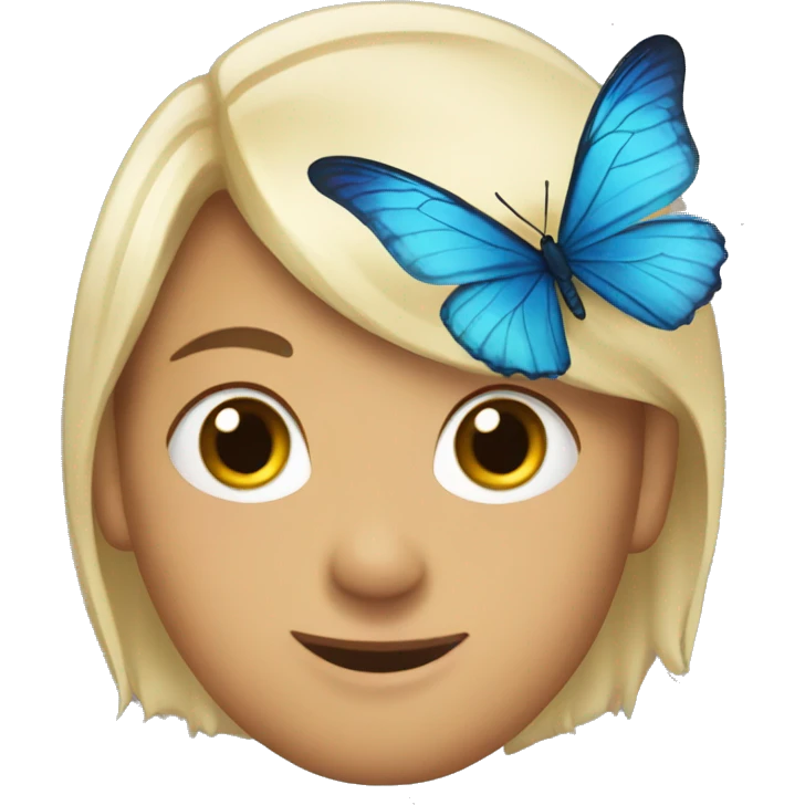 Borboleta azul emoji