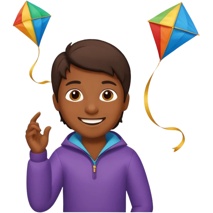 Someone flying a kite emoji