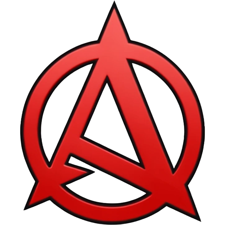 Anarchy red and black emoji