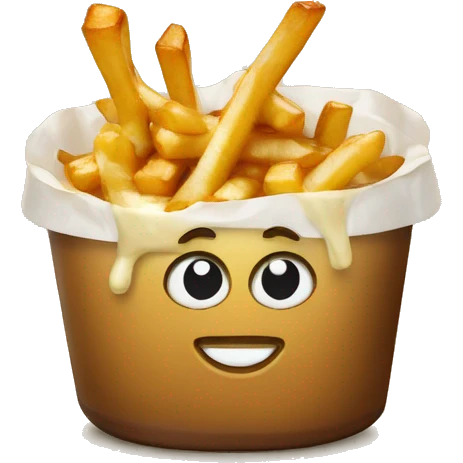 Poutine qui mange une poutine emoji