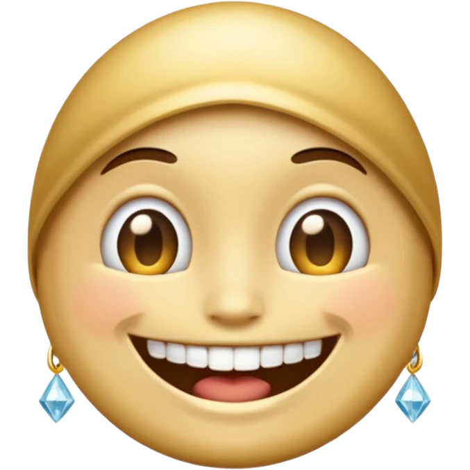 Emoji with diamond grill emoji