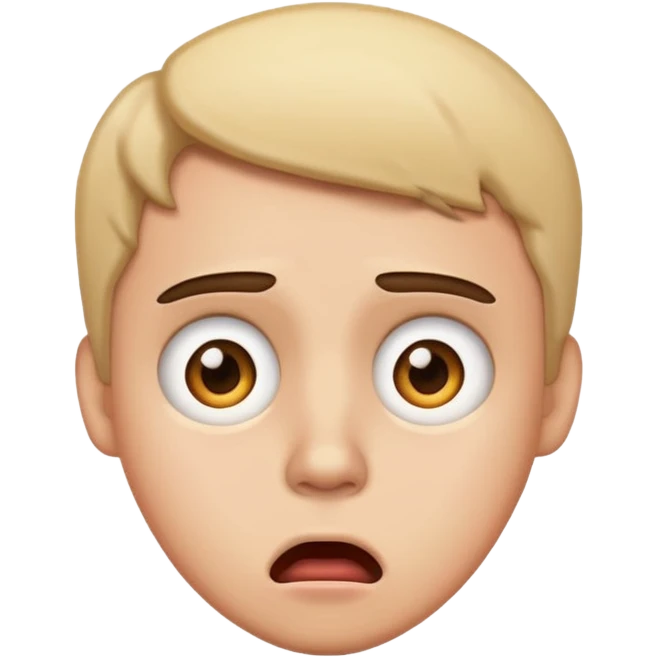 Can you make a shocked face that kinda looks disgusted but make it look like an iPhone emoji emoji