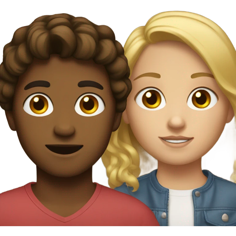 Latina and white boy emoji