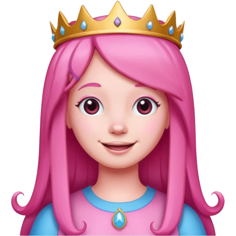 happy earringed princess bubblegum emoji