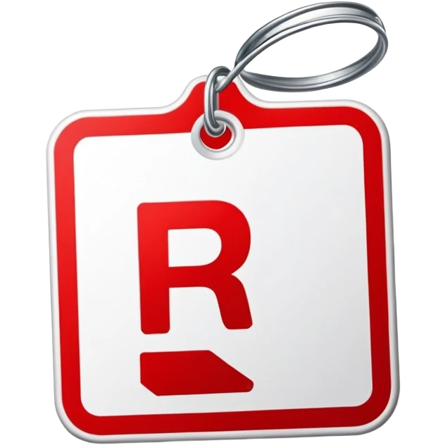 price tag sticker R$25 red and white emoji