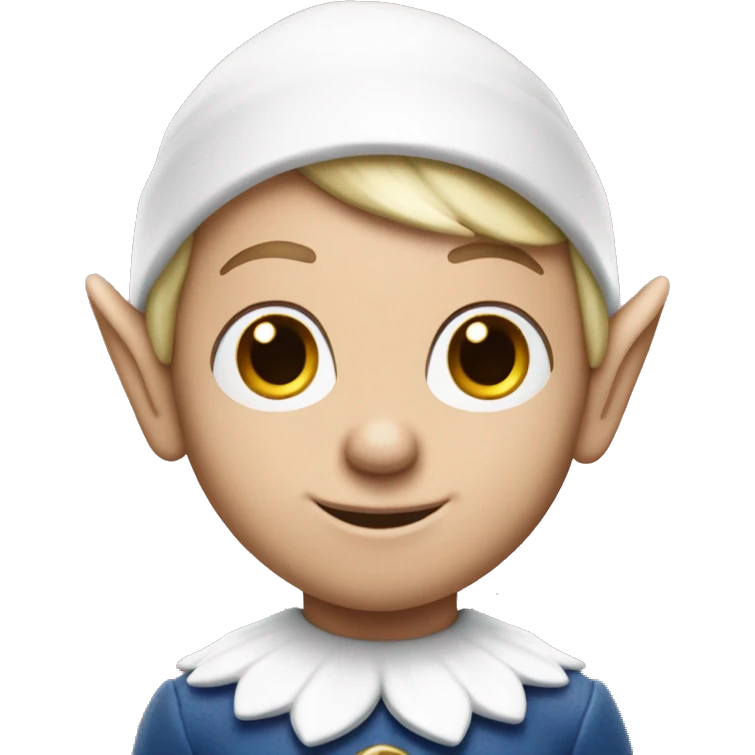 Elf on the shelf with white skin emoji