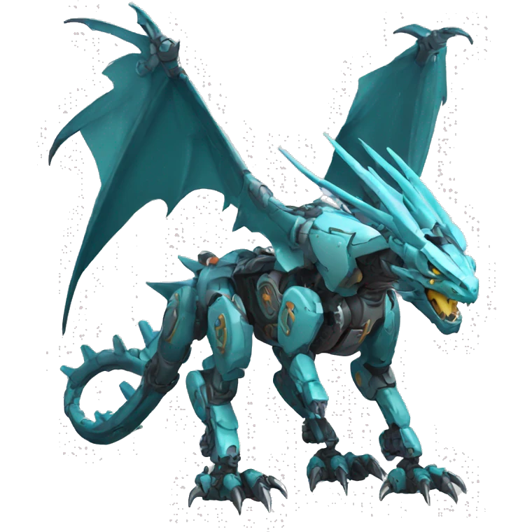 Mecha Dragon full body emoji