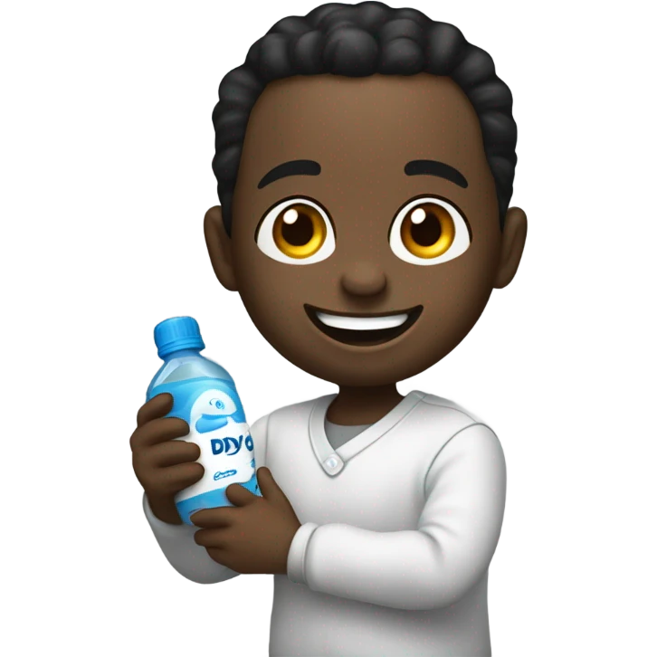 Diddy holding baby oil bottle emoji