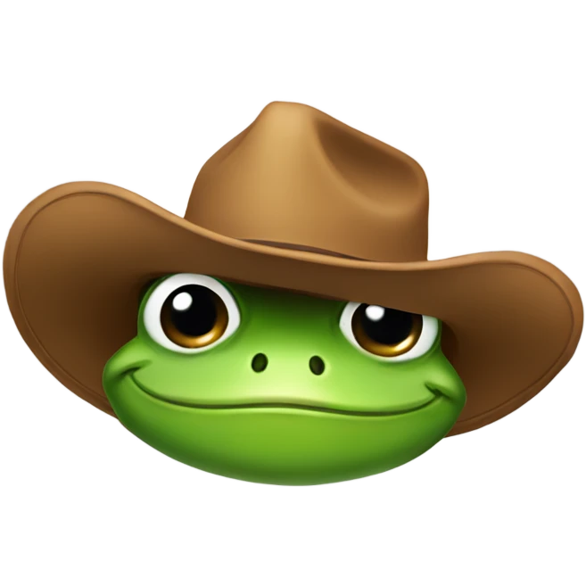 Frog cowboy hat emoji