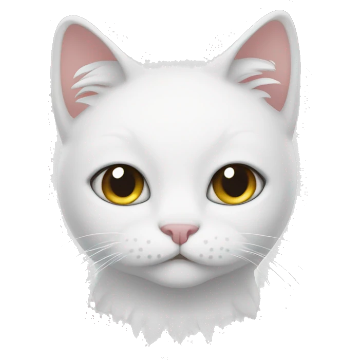 crayz white cat emoji