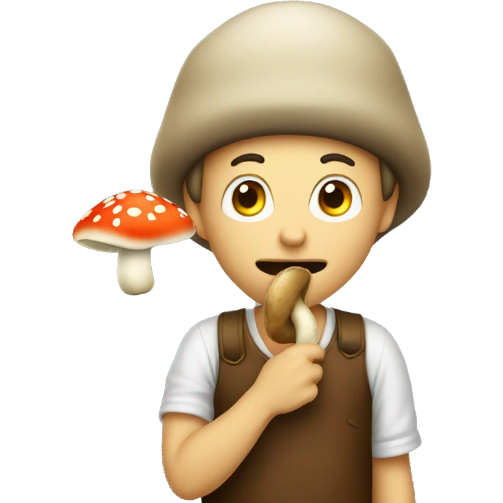 Someone eating a mushroom  emoji