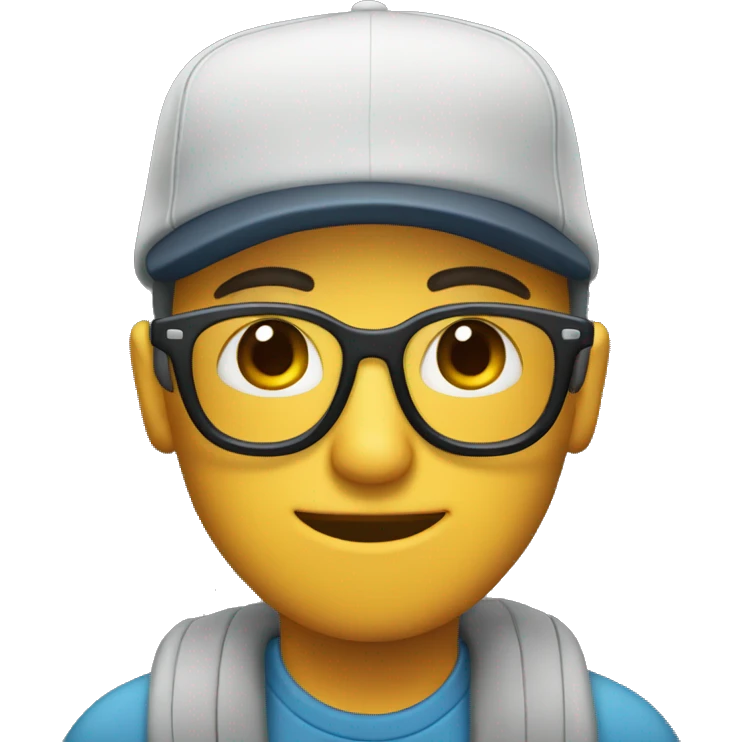 Persona con lentes y gorra  emoji