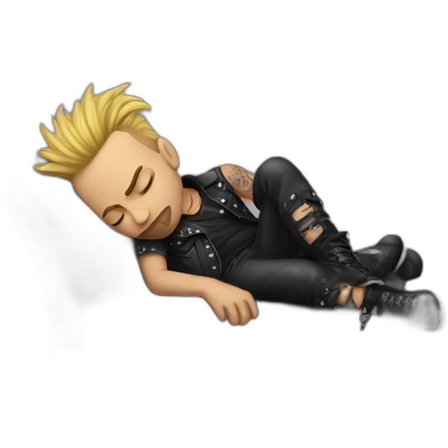 Punk rock star sleeping emoji