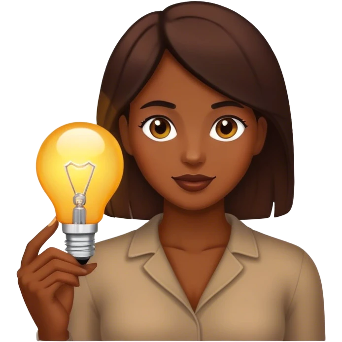 woman with bulb emoji