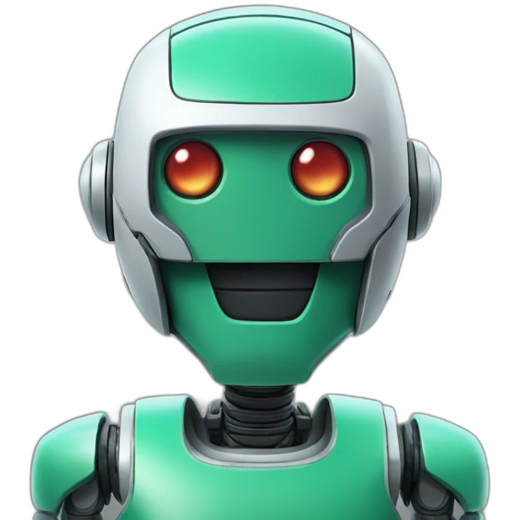 Robot vert emoji