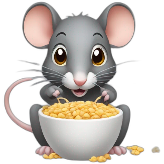 Rat eating müsli emoji