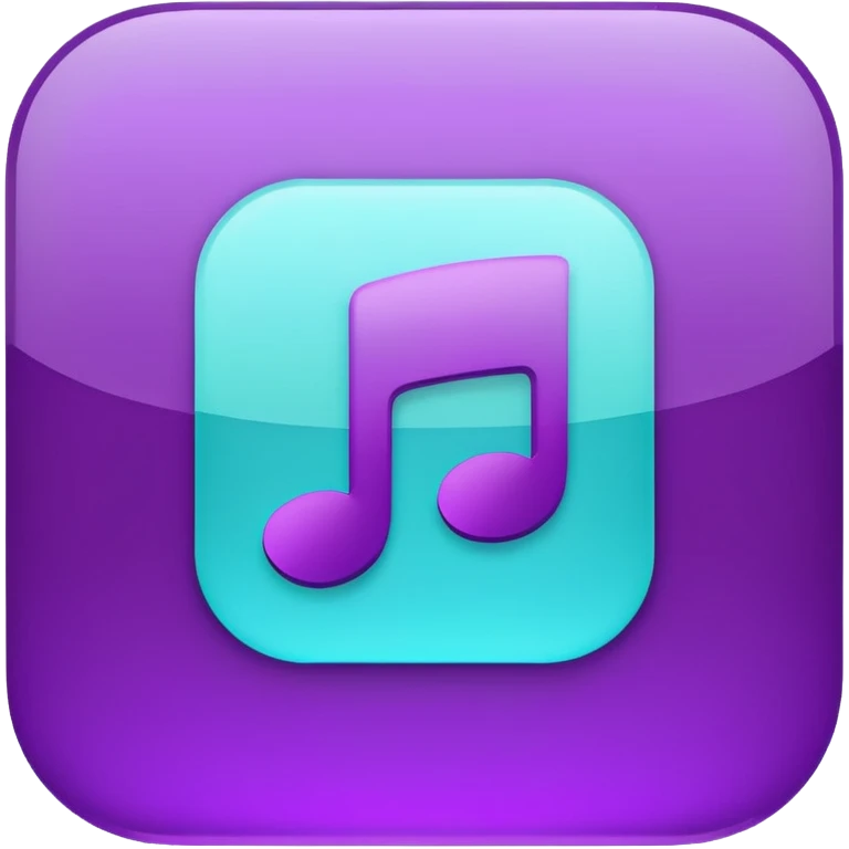 Purple and Cian Symbol Spotify app emoji