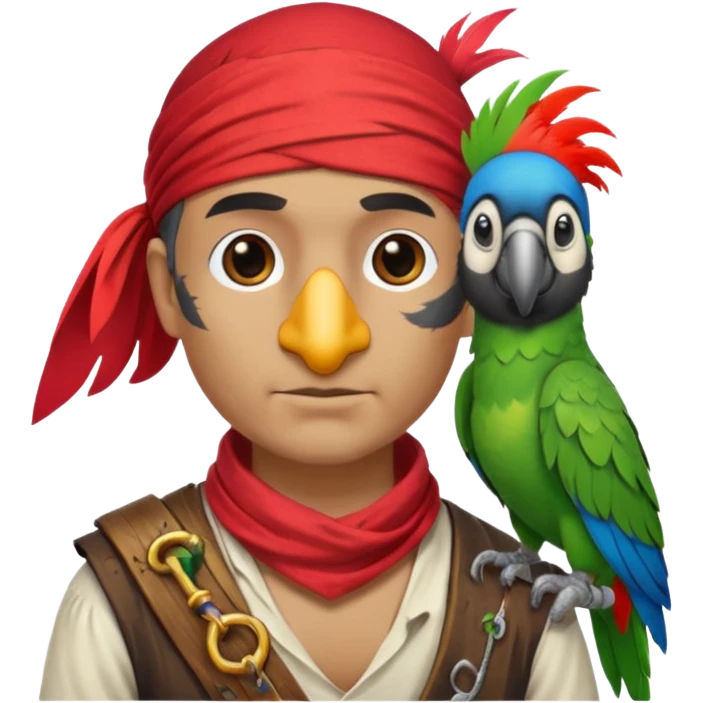 pirate and parrot emoji