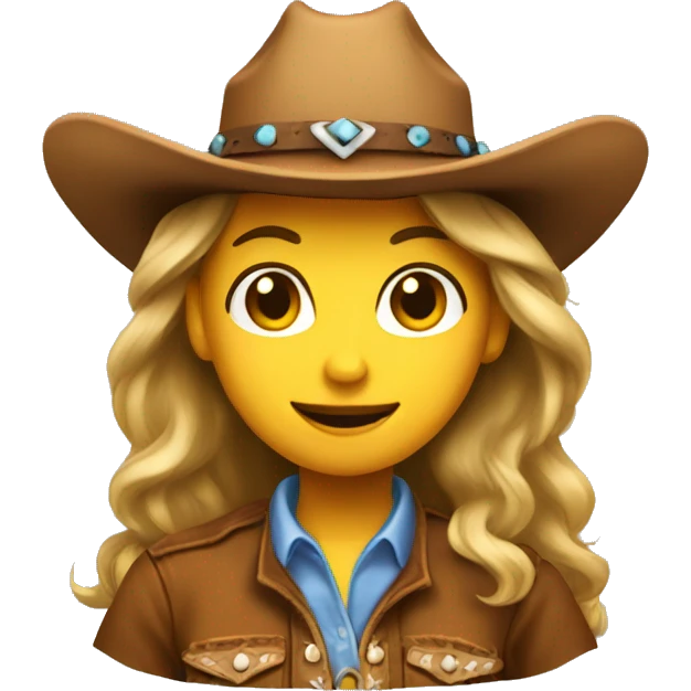Yeehaw cowgirl emoji