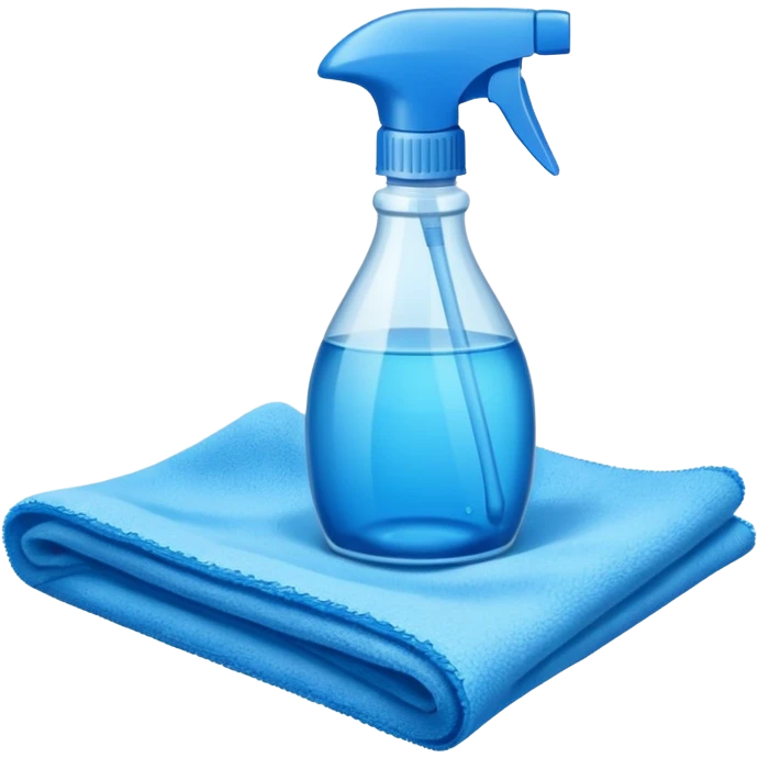 cleaning product and rag emoji