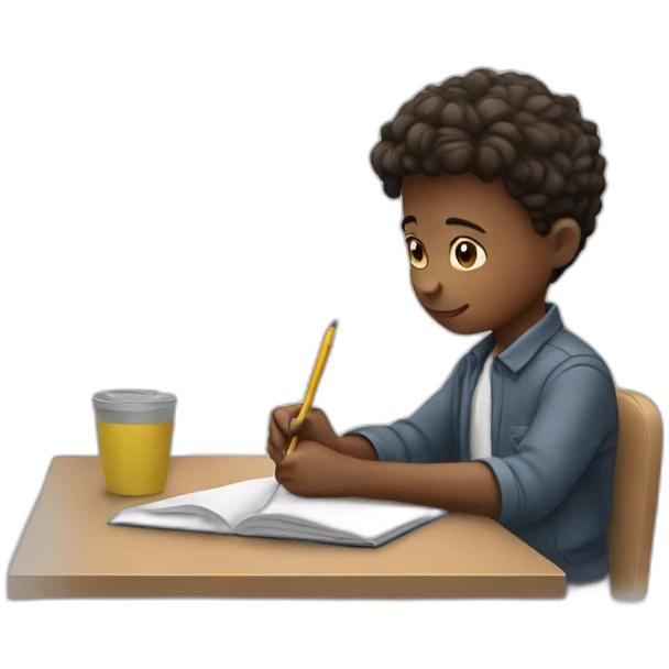 kid taking notes emoji