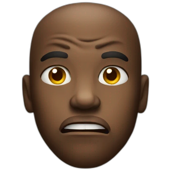 an african showing is angry emoji