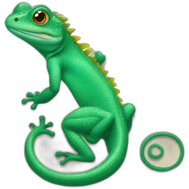 Lezard with classes emoji
