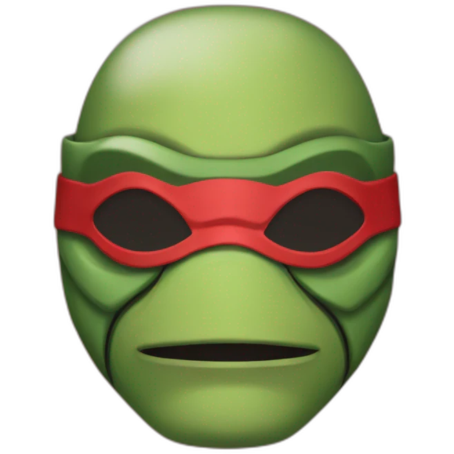 Ninja turtle red mask emoji