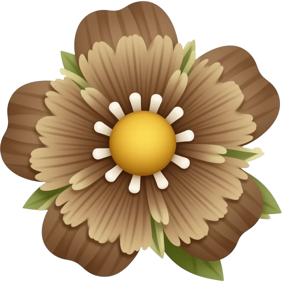 أزهار بنية emoji