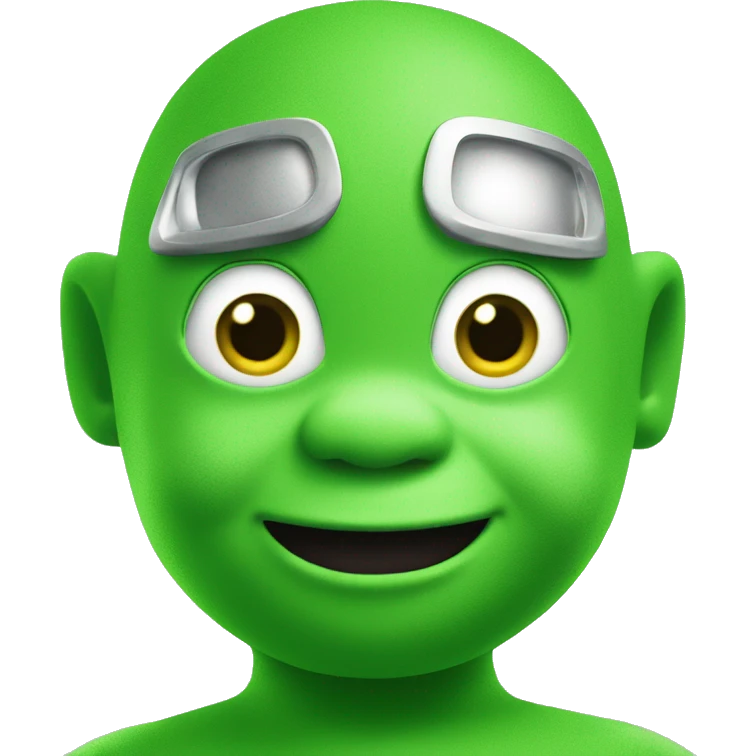 Teletubbies but green emoji
