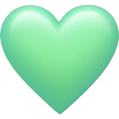 pastel green heart  emoji