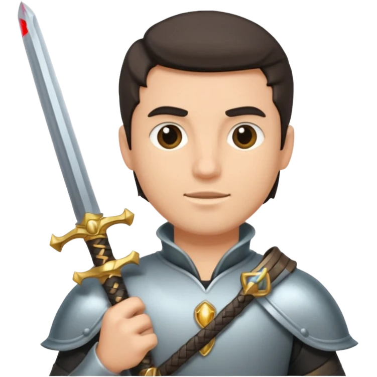 manico di una spada ma senza lama, c’è solo un po’ di lama ma è poca  emoji