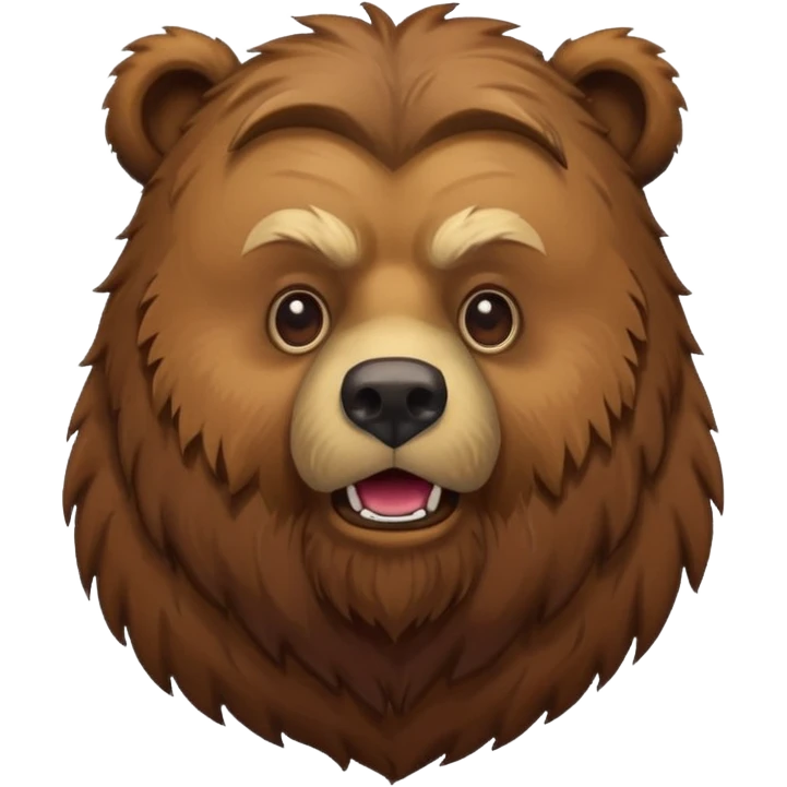 A grizley bear with an epic beard emoji