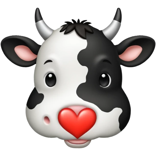 Cow print heart emoji