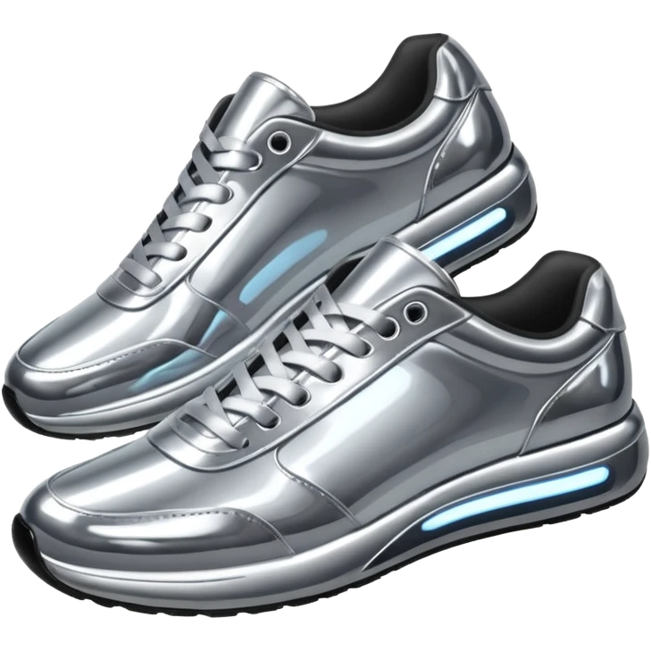 Chrome metallic sneakers  emoji