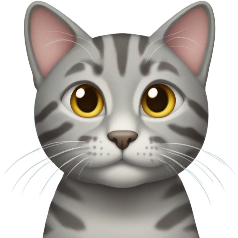 Grey tabby cat emoji