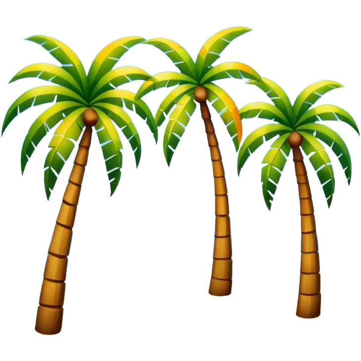 abstract art palm trees beach landscape  emoji