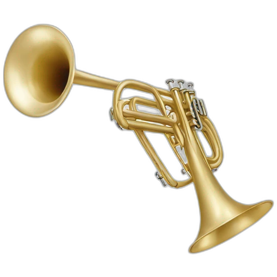 Two White trumpets emoji