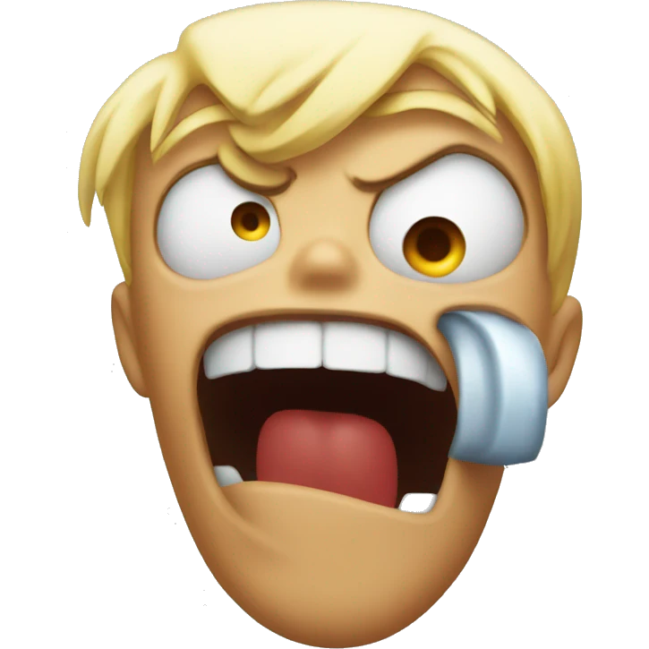 Mad face screaming  emoji