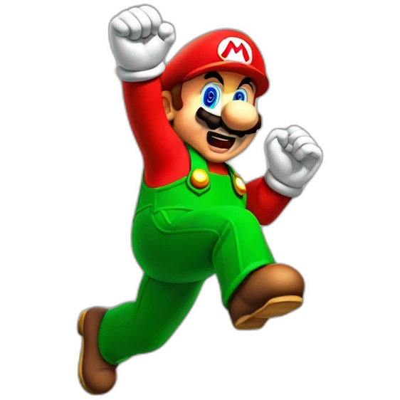 Mario bros jump emoji