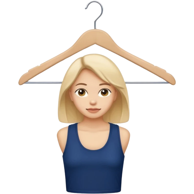 navy blue tank top girl on hanger emoji