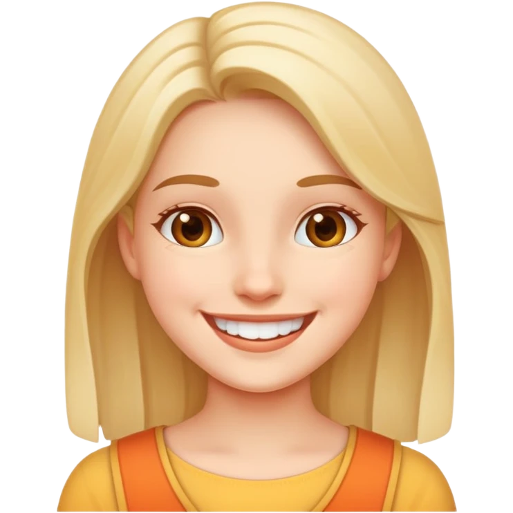 Создай голую, радостную девушку emoji