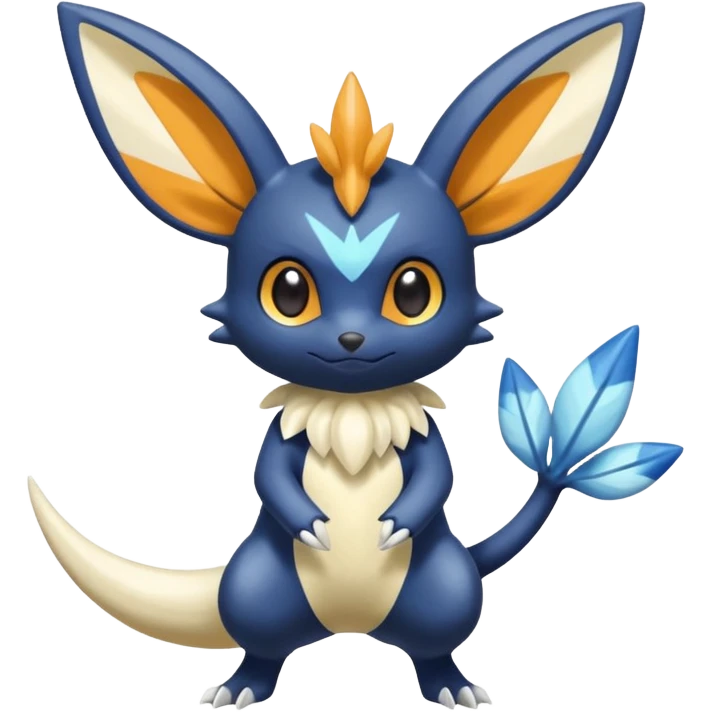 Colorful Shiny Exotic Victini-Salandit-Meowstic-Minccino-Fakémon-hybrid-creature (full body)  emoji