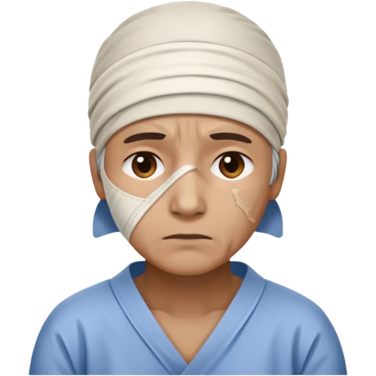injured hospital patient taking care of himself emoji
