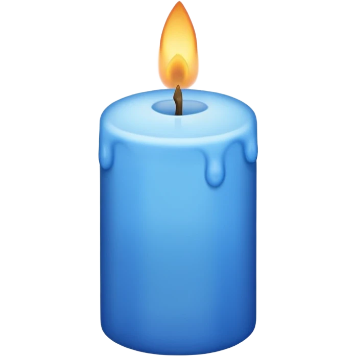 blue big candle emoji