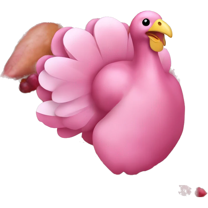 Pretty pink thanksgiving turkey  emoji