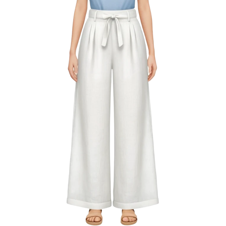 linen white long pants emoji
